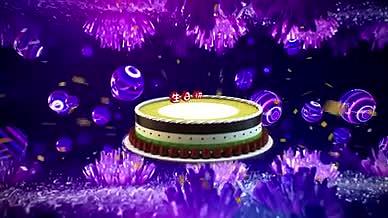 紫色生日快乐AE模板视频的预览图